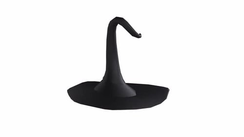 Witch Hat 3d object rotating loop