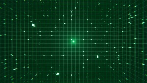 Abstract digital grid. Loopable background animation. Data technology