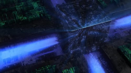 Glowing digital technology background