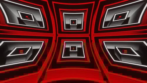 Red And White Hypnotic Abstract Movement Background Vj Loop In HD
