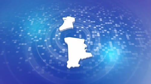 Modern Digital Map Outline Fill Animation Reveal