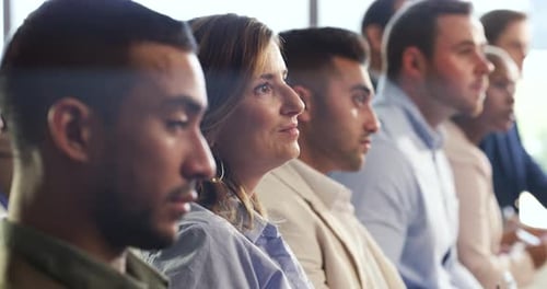 Diverse Audience Attending Corporate Presentation