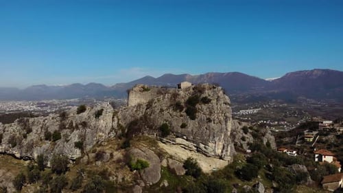 Historic fortress of Petrela in Albania, built in Roman empire ancient times