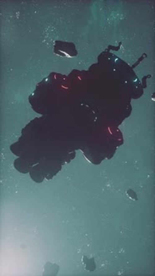 Futuristic Space Station Surveys Cosmic Haze of Interstellar Gas and Vertical