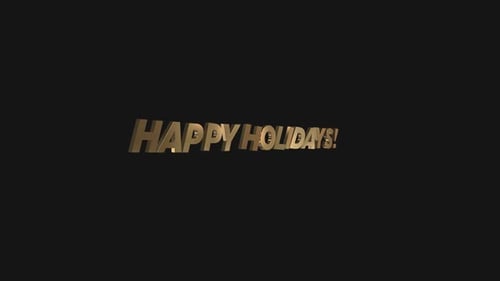 Joyeuses fêtes ! Canal Alpha doré avec texte 3D