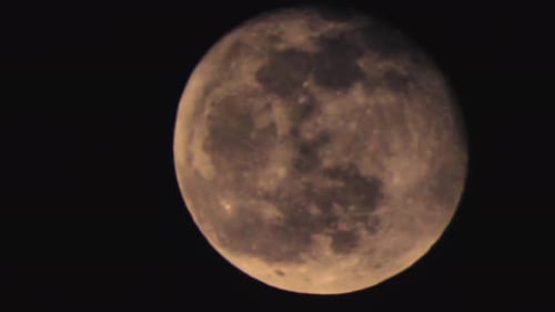 Detailed Close Up of the Moon at Night