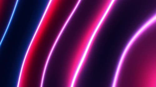Neon Lines With Blue And Red With Pink Vj Loop Background