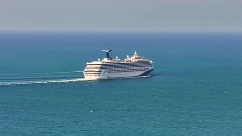 Tropical Ocean Travel Destination Luxury Cruise Liner Departing From Miami Port Holiday Vacation
