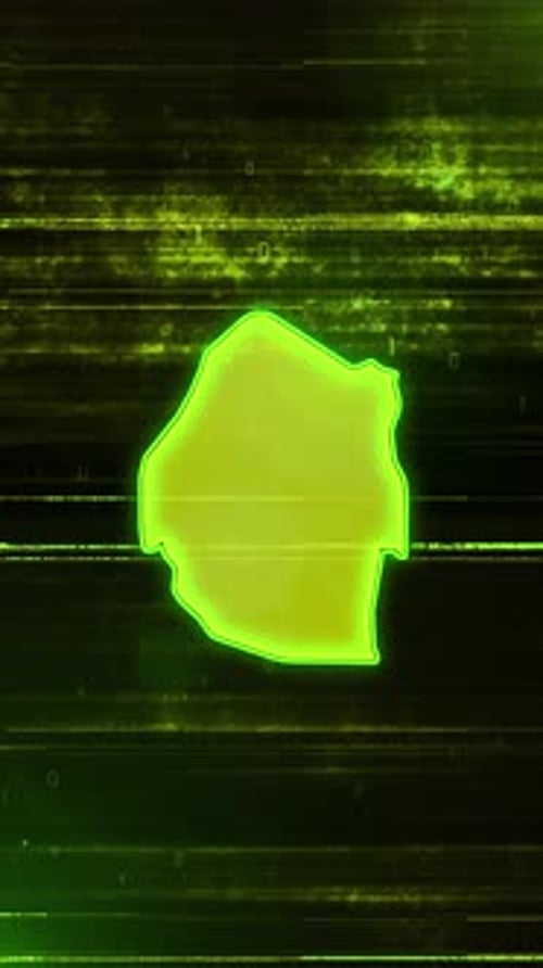 Swaziland Digital Futuristic Glitch Map