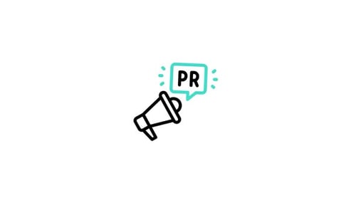 Animated Flat Design Public Relations Megaphone Icon
