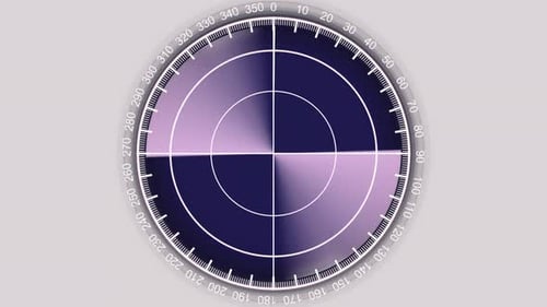 Animated Radar Screen Scan with Digital Grid