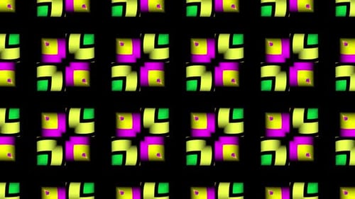 Abstract Colorful Kaleidoscope Pattern Looping Background