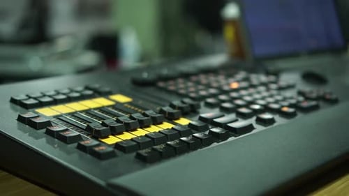 lighting console close up