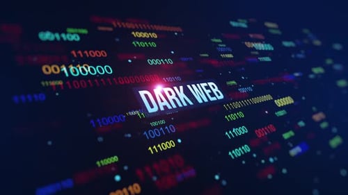 Dark Web Digital Binary Code Background