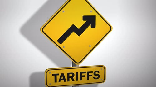 Rising Tariffs Economic Indicator 3D Animation