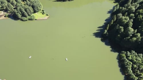 cinematic landscape of natural lake