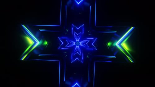 Hypnotic Visuals of a Lively and Immersive Neon Backdrop in a VJ Loop
