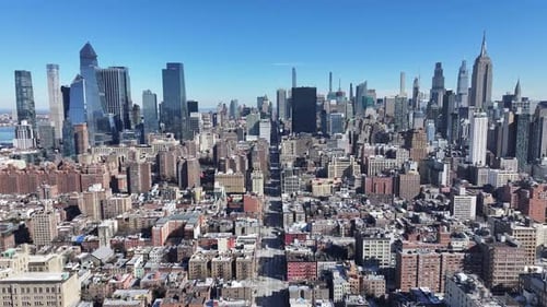 Downtown New York At Manhattan In New York United States.