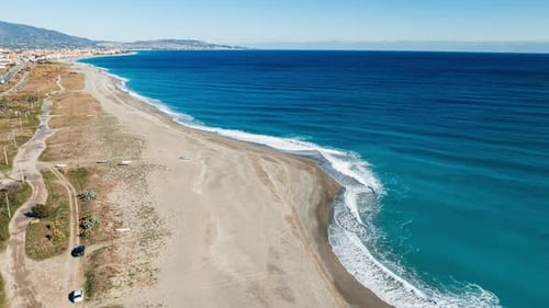 Mediterranean Sea Aerial View Time Lapse