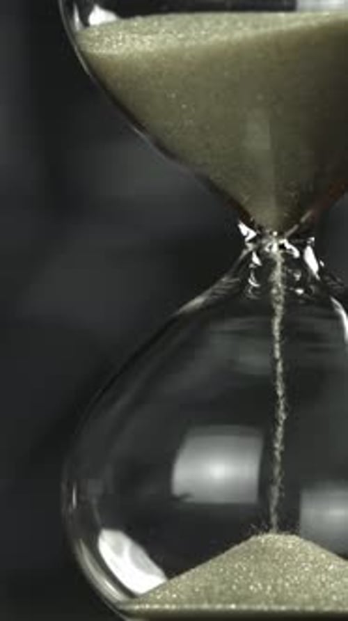 Super Slow Motion Sand Fall in the Hourglass Filmed on a Highspeed Camera at 1000 Fps