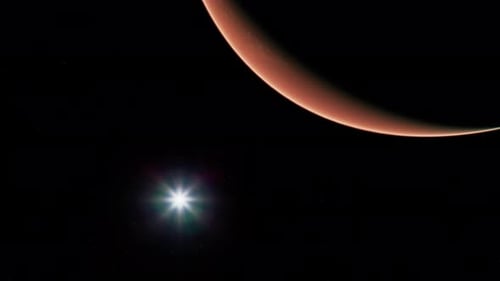 Erstaunlicher roter Planet Mars im tiefen Sternenraum