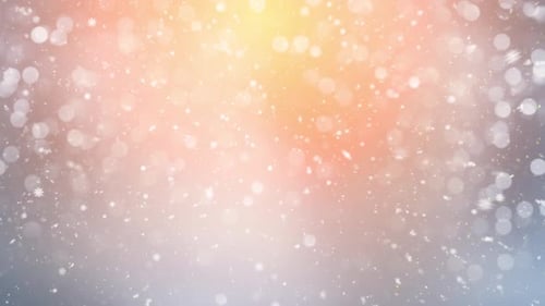 Christmas Snow And Snowflakes Bokeh Background 32