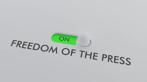 Turning Switch From OFF to ON The Freedom Of The Press Switch