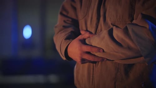 Man Performing Salah in Qiyam at Workplace