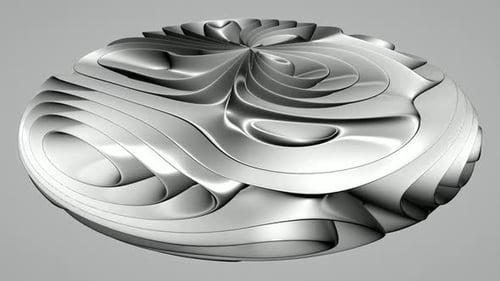 Seamless Abstract Organic Morphing Metallic Object Animation