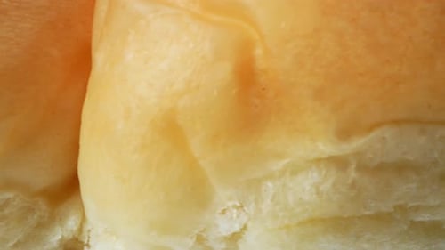 Close Up of Golden Brown Bread Roll