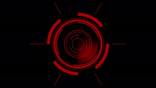 Animated Red Futuristic HUD Target Element