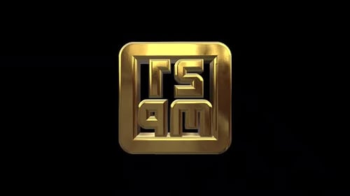 Rotating Gold 3D 21MP Icon with Modern Metallic Finish