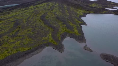 4K Aerial Reveal Iceland Glacier