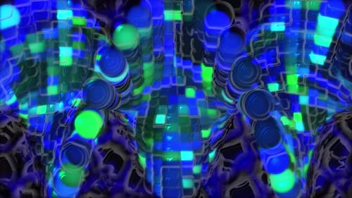 Animación de burbujas de vidrio de colores