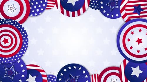 4th Of July Frame USA Background