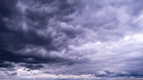 Dramatic Gray Clouds Moving Across the Sky