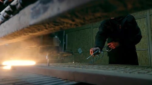 Work at a Wood Processing Plant