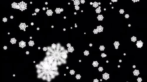 Snowflake Falling Alpha Channel Background