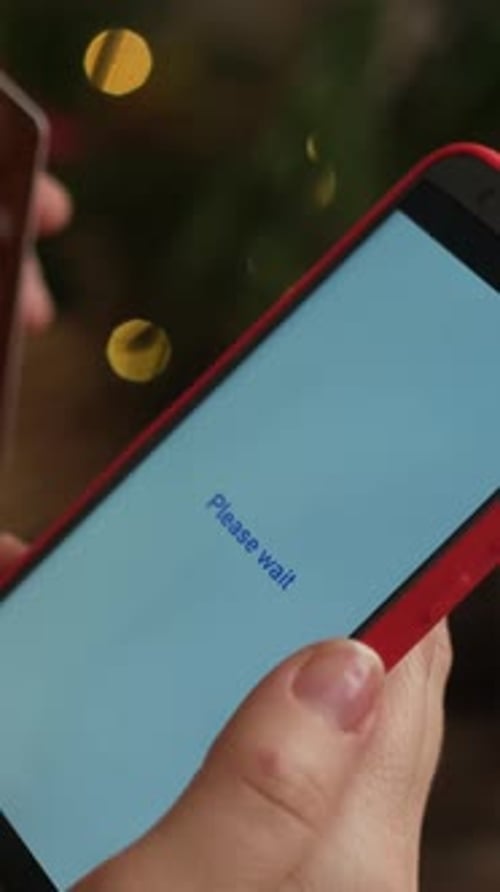Vertical Video Payment for Christmas Online Shopping Using Smartphone