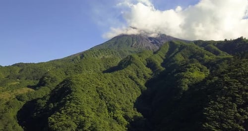 Merapi Mountain Volcano Drone Indonesia