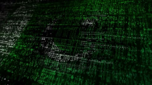 Drapeau du Pakistan agité avec code de sécurité