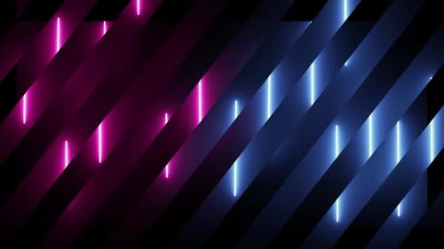 Dynamic Abstract Neon Light Bars Seamless Loop Background
