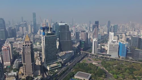 Bangkok Cityscape with Lumpini Park