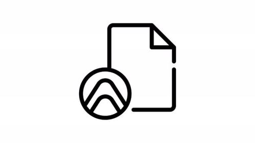 Document Fingerprint Scan Authentication Minimalist Icon