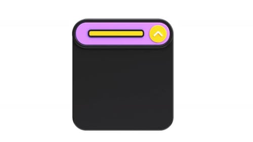 3D Bottom Navigation Switch | Alpha Channel