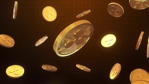 Animation zum Rotieren der Ripple-Kryptowährung