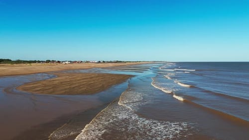 Relaxing holiday. Sunset at seaside in outdoor scene beautiful summer beach landscape, Ingoldmells B