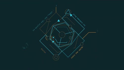 Kombiniertes HUD-Element für geometrische Formen mit Loop-Animation