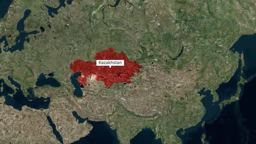 Animated World Map Zoom and Country Highlight