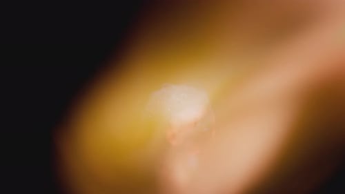 Match Head Ignites, Burns, and Smokes in Dark